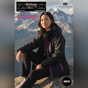 NWT Below Zero By Rothschild Sz Large Outdoor Women Jacket Removable Hoodie